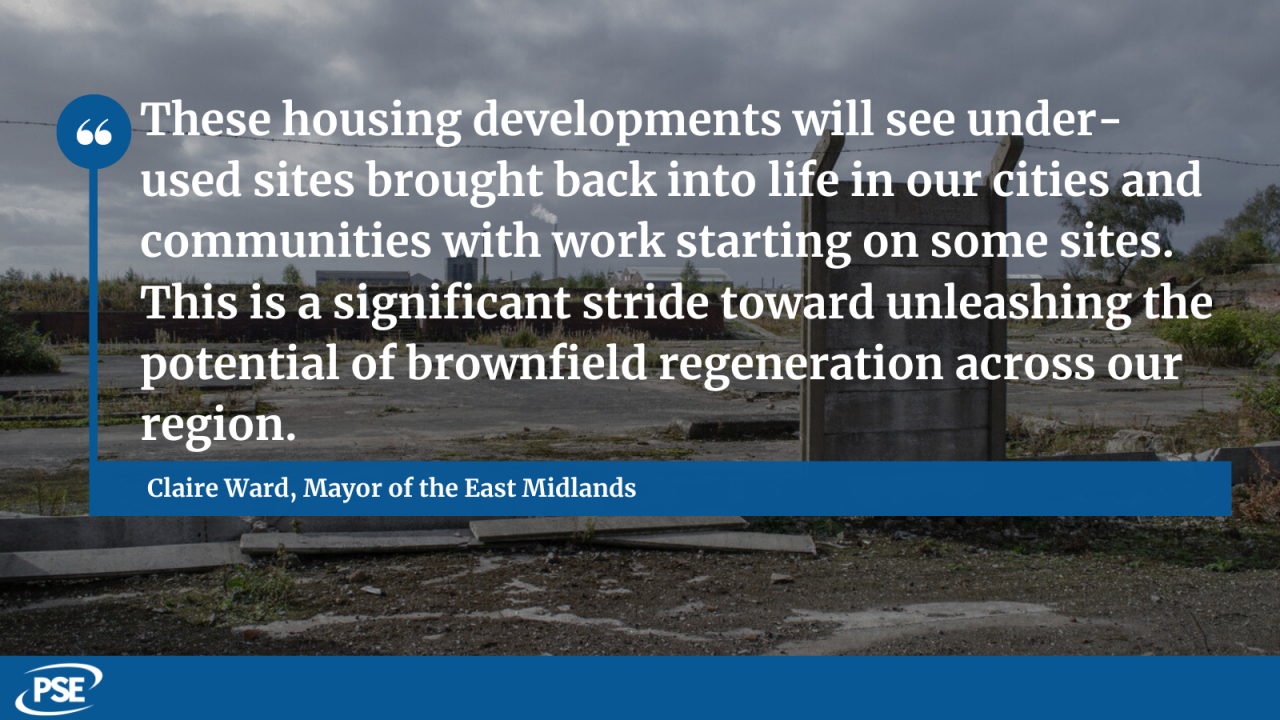 Brownfield land housing quote