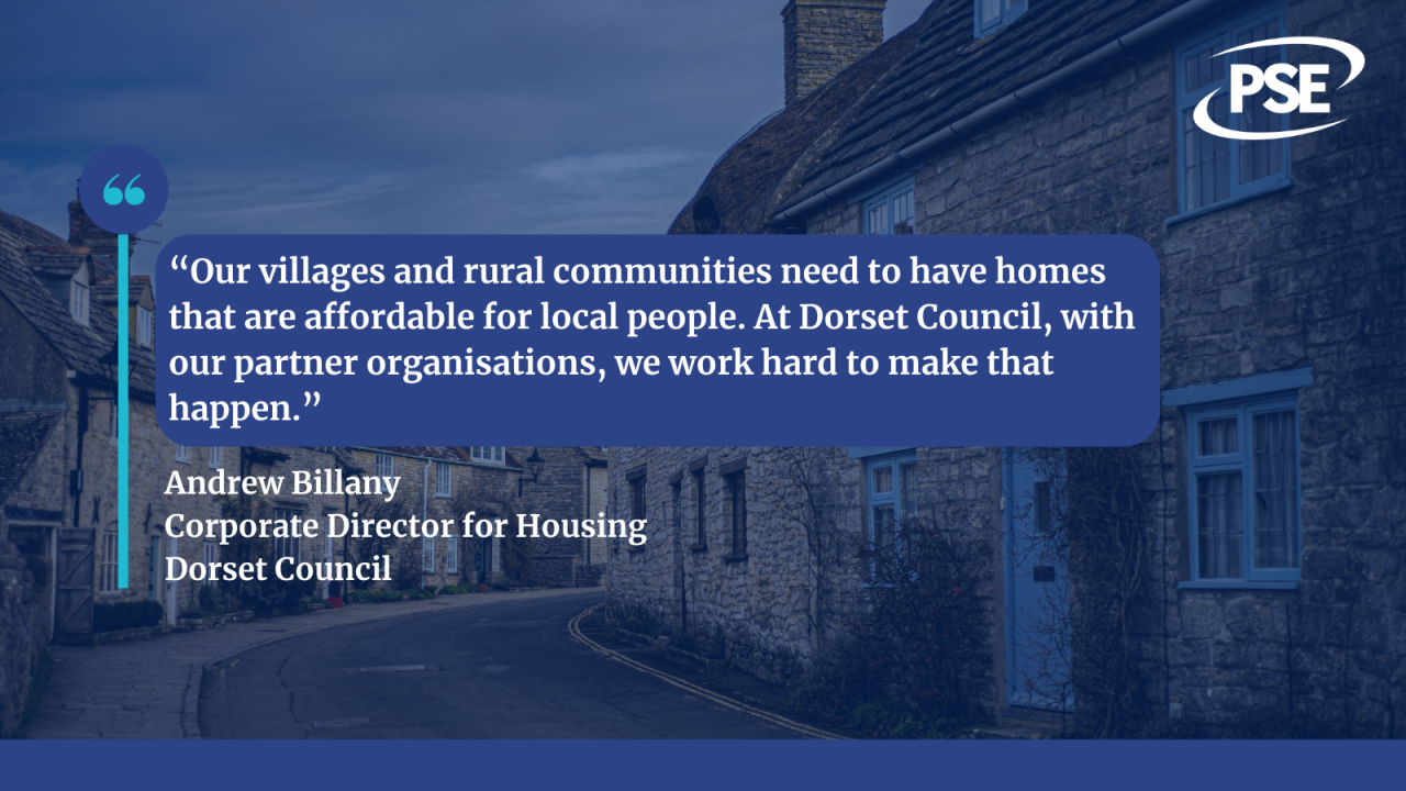 Quote from Dorset Council on rural affordable housing delivery