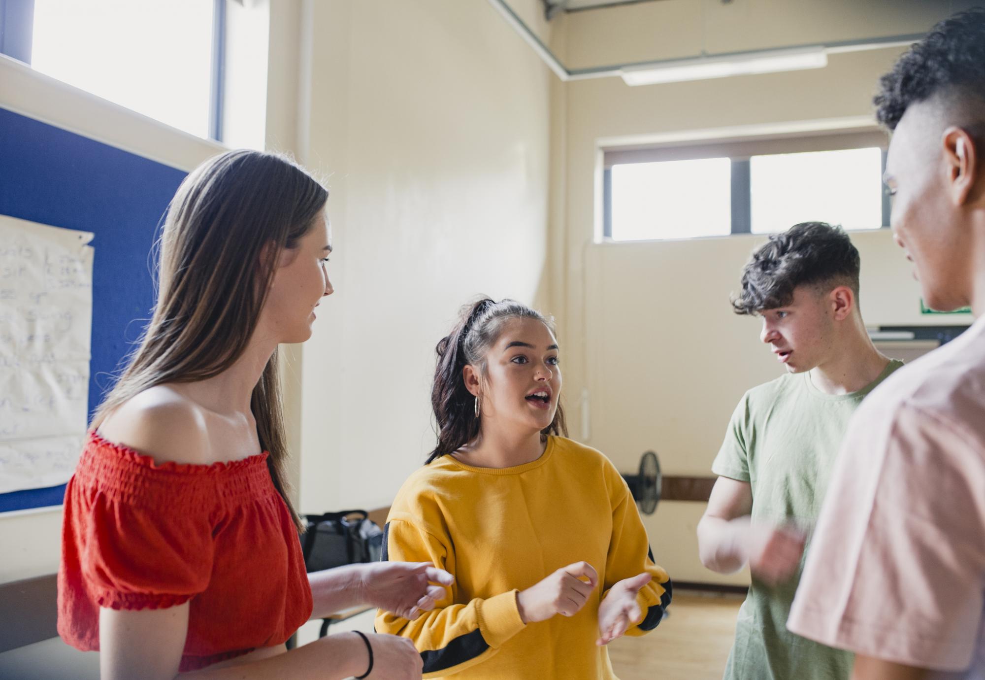 Young people speaking