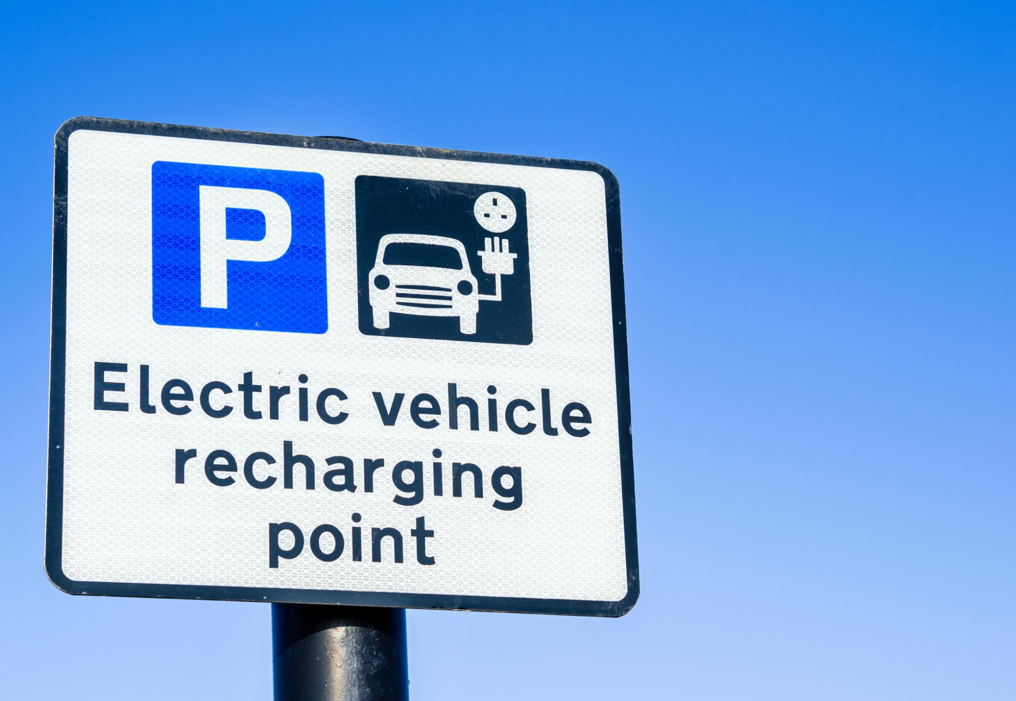 Electric vehicle charging sign