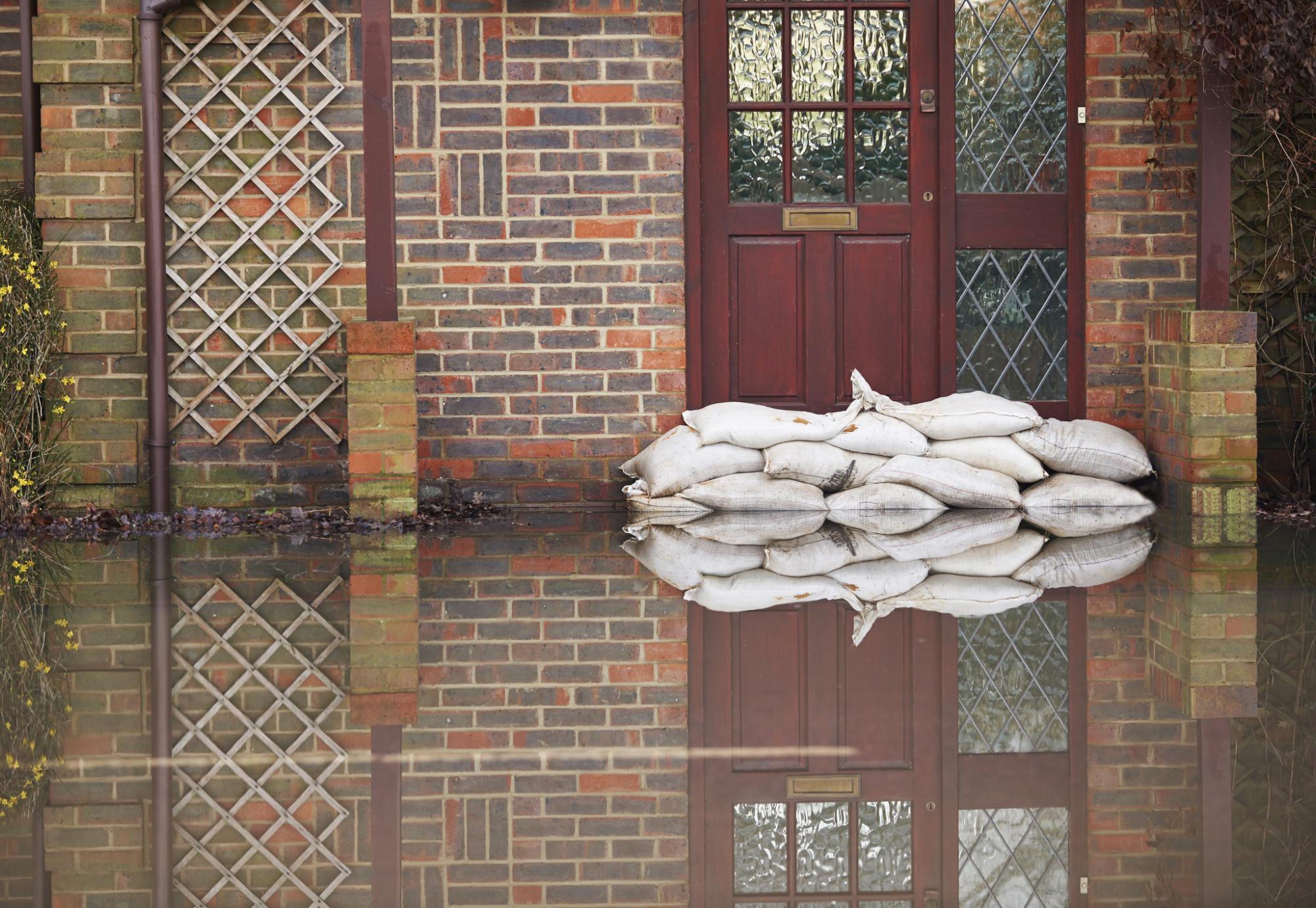 Flooded house