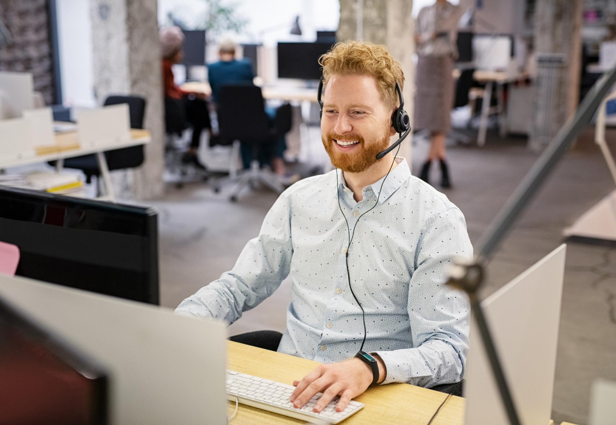 Man on computer