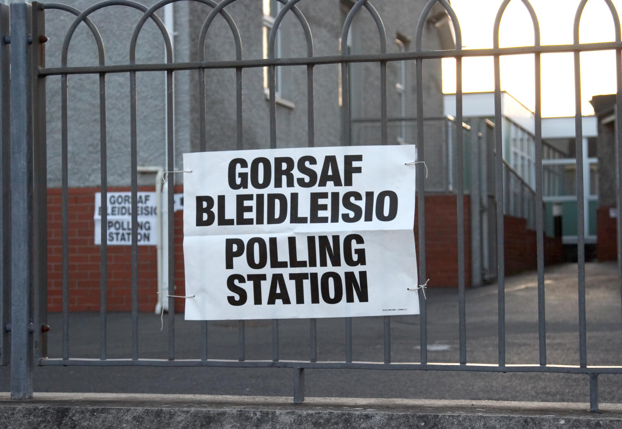 Welsh polling station