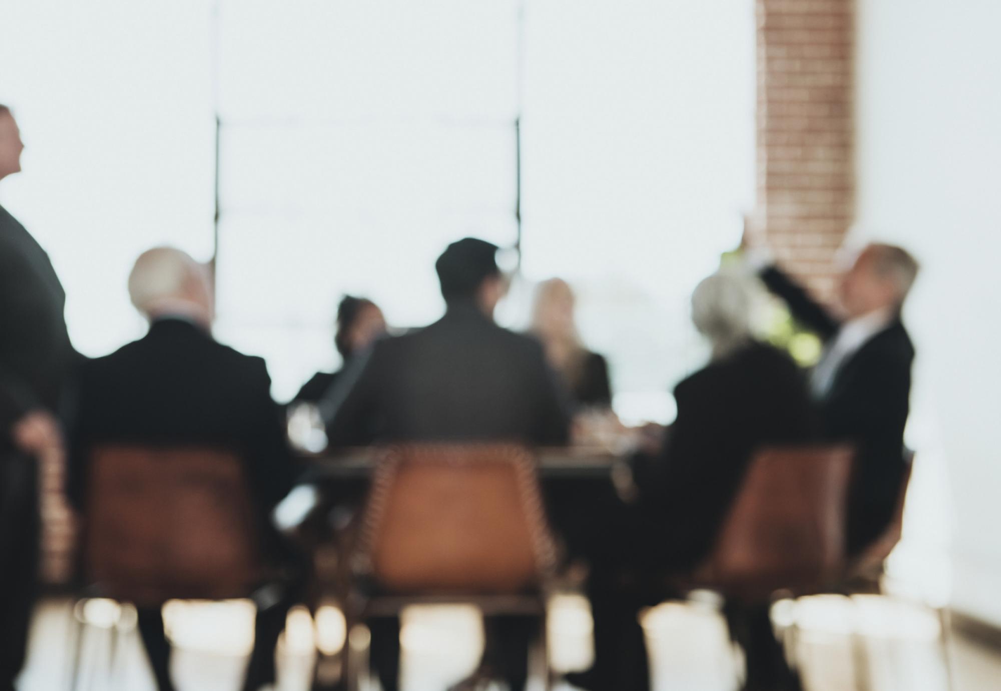 Anonymous leaders in a meeting