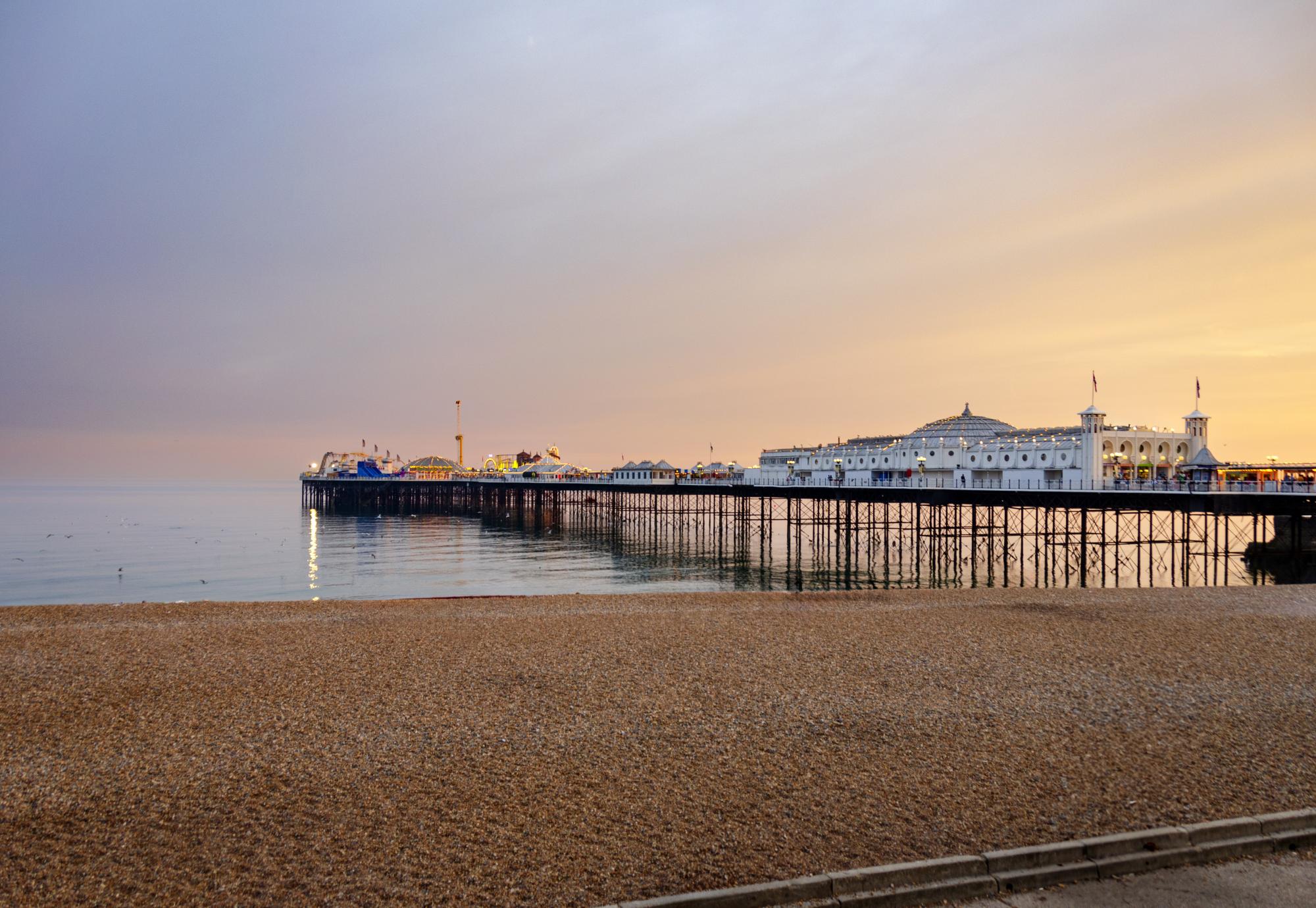 Brighton pier at sunset