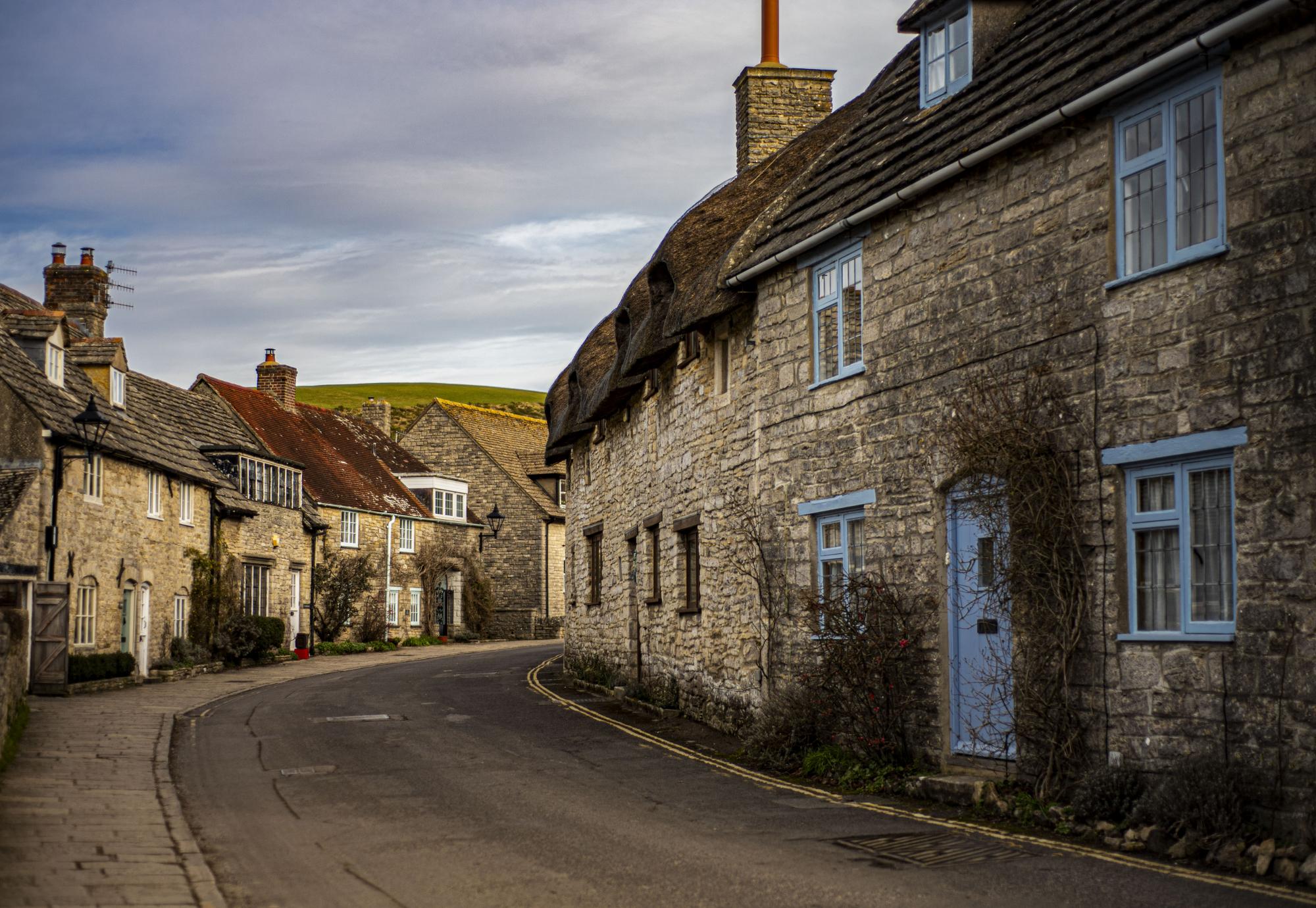 Corfe Castle village in Dorset