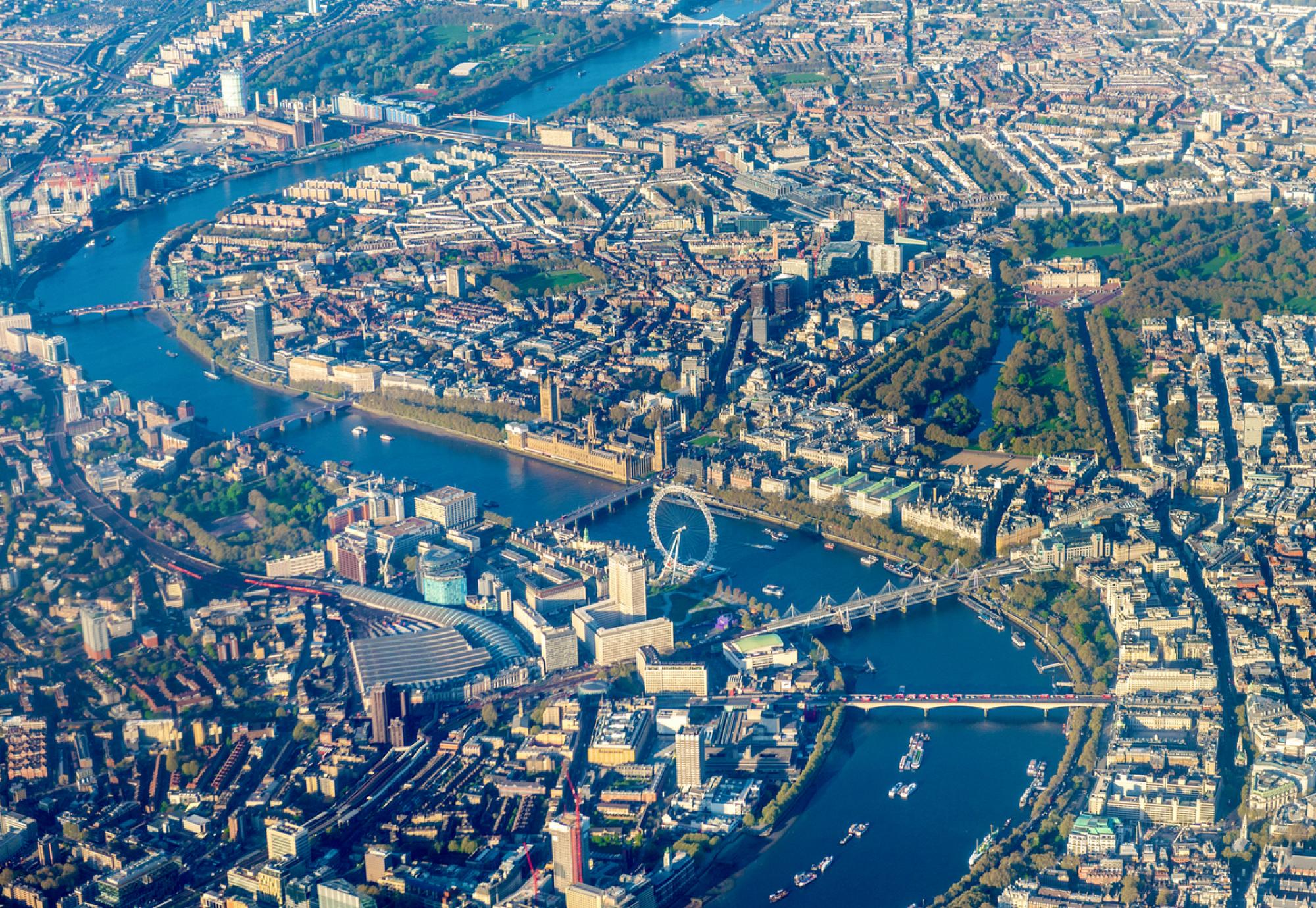 Looking down over Westminster