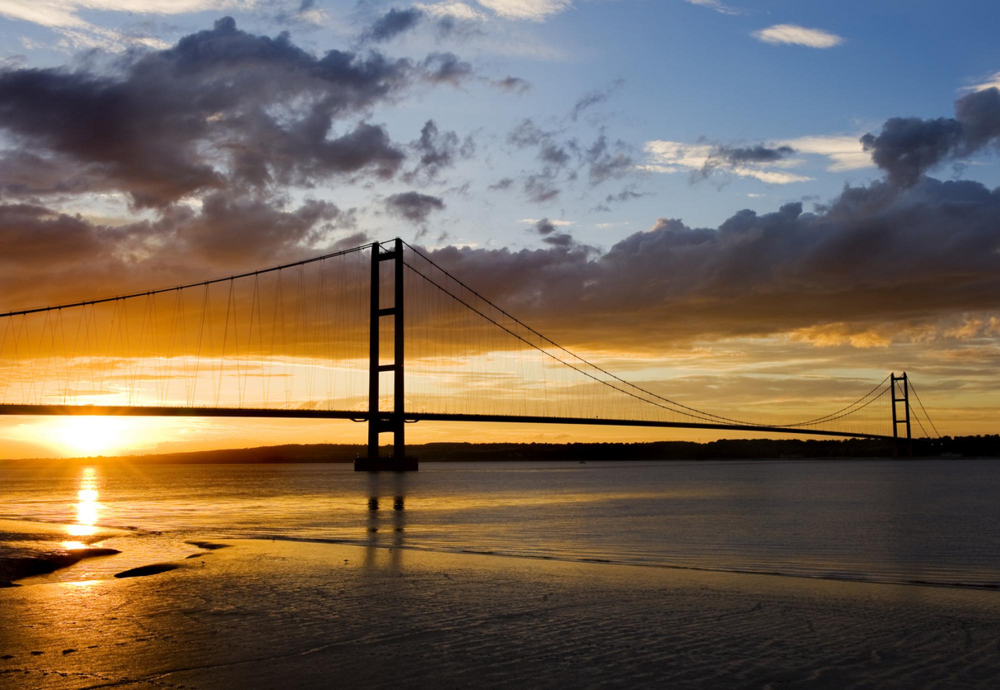 Sunset over Humber Bridge