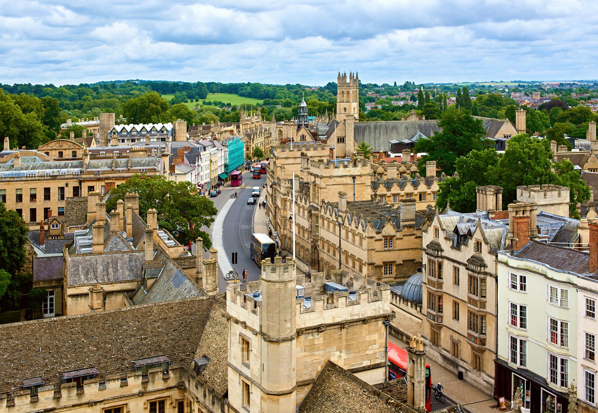 Aerial view of Oxford