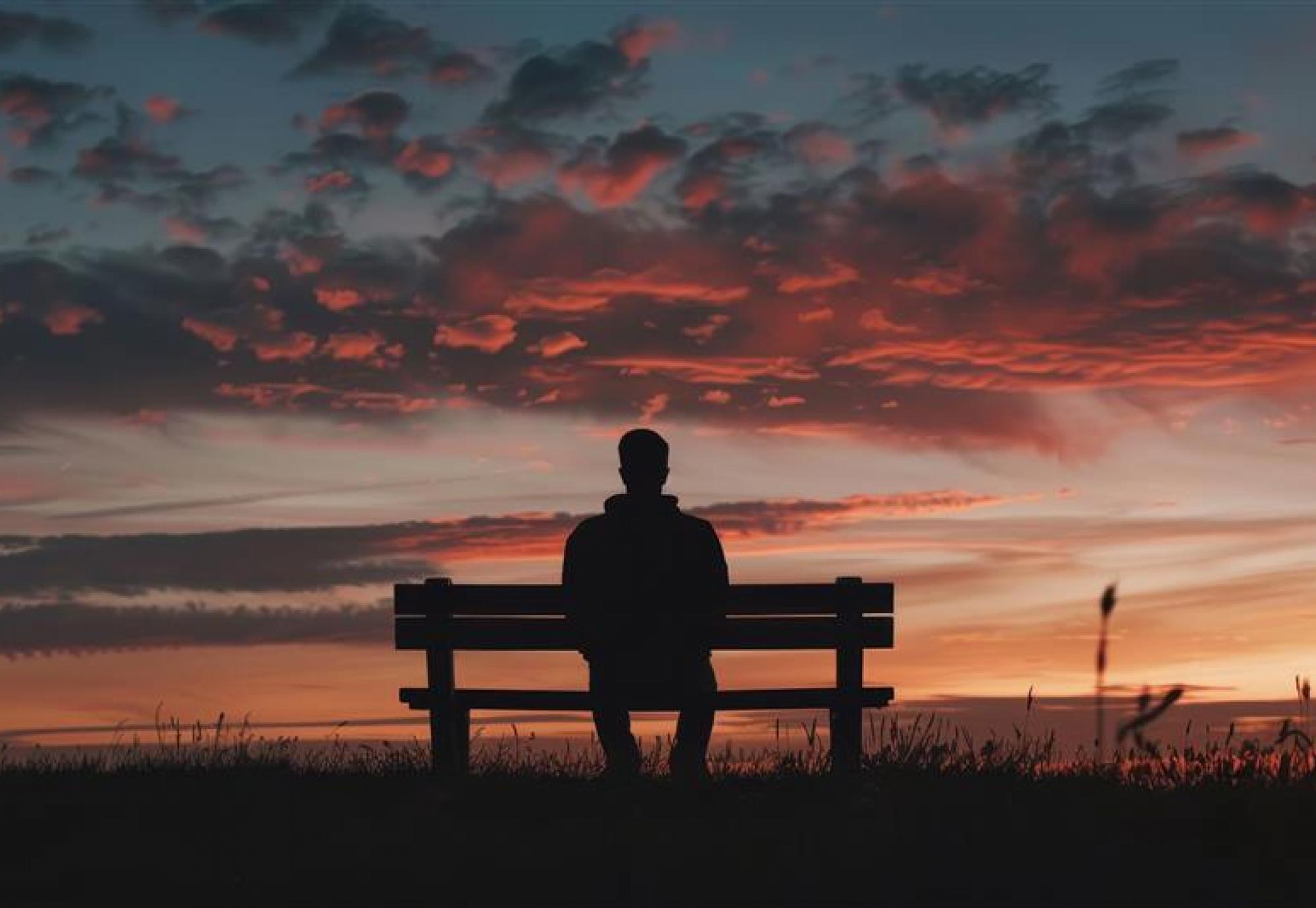 Man on a bench