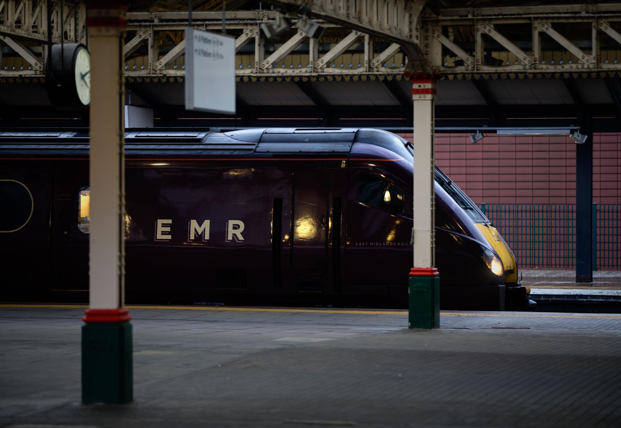 East Midlands Railway train at Nottingham Station