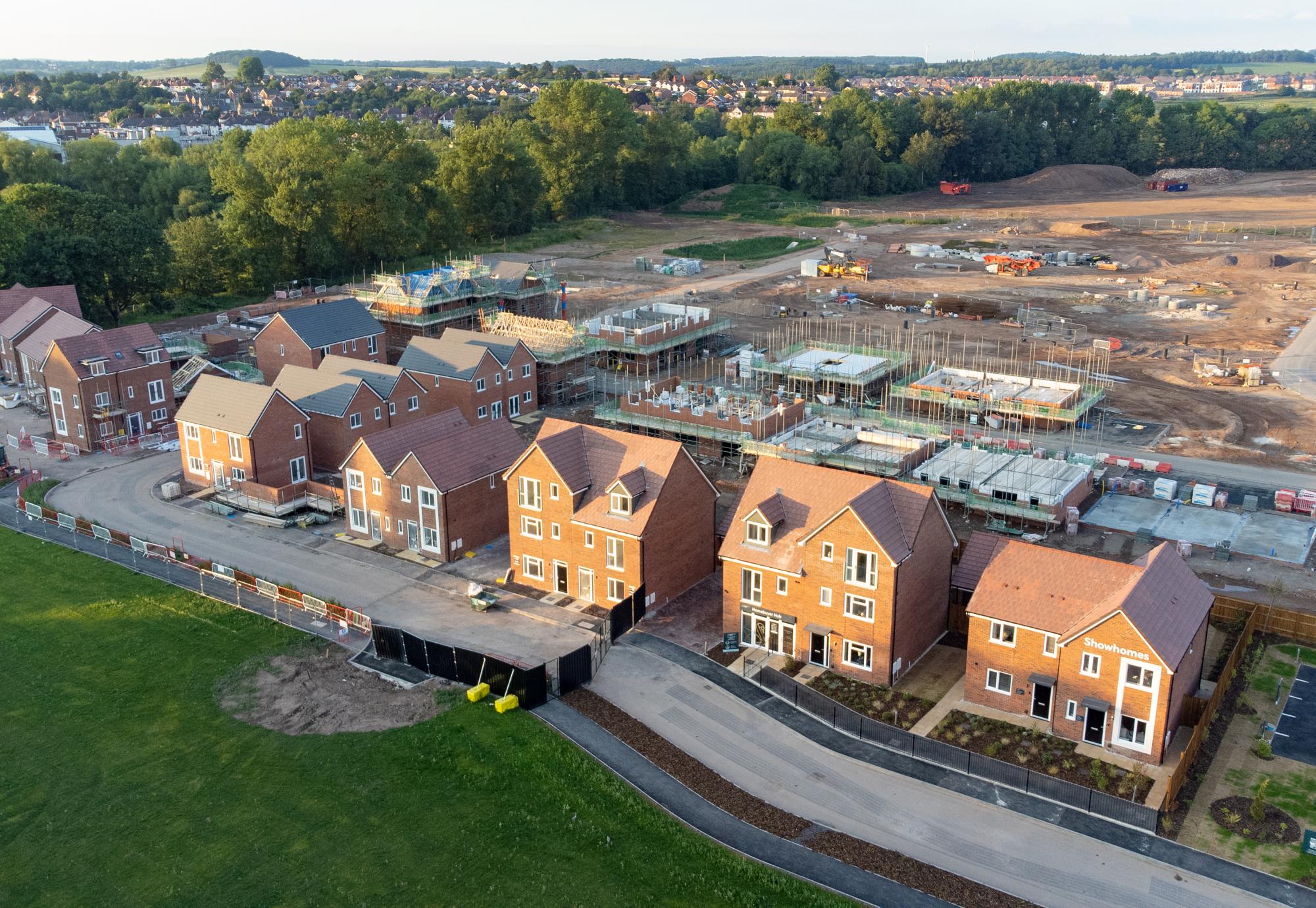 Houses being built