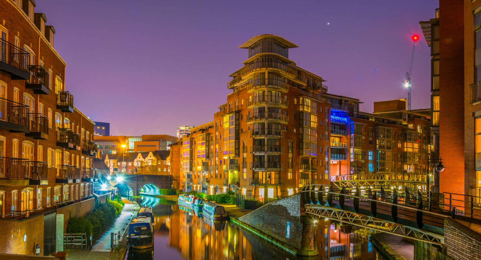 Sunset lights pier West Midlands