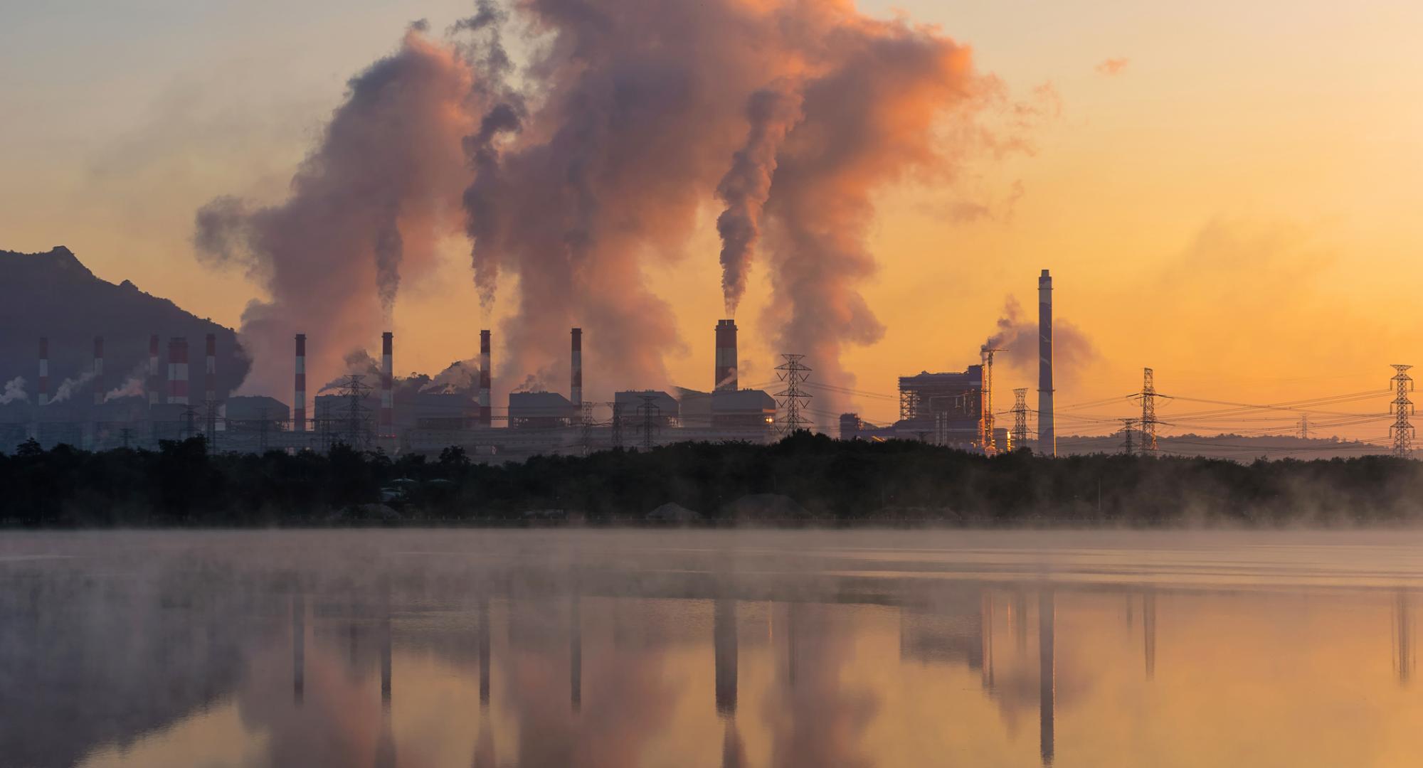 riverside pollution smoke stacks industry