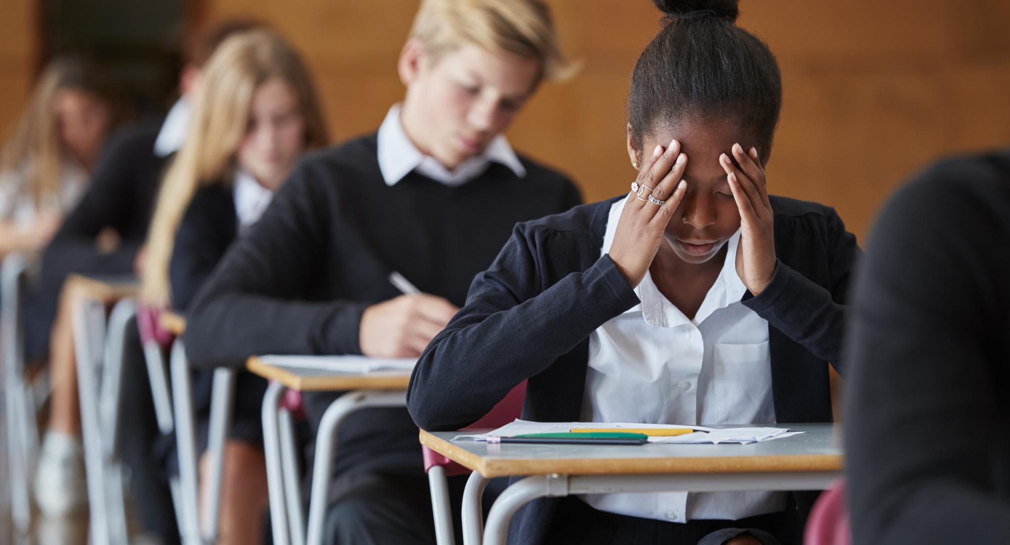 Children sitting exams