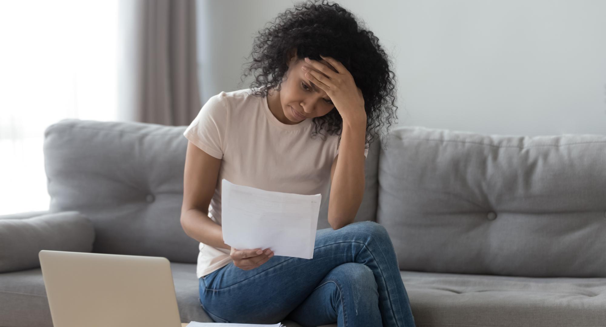 Woman looking worried