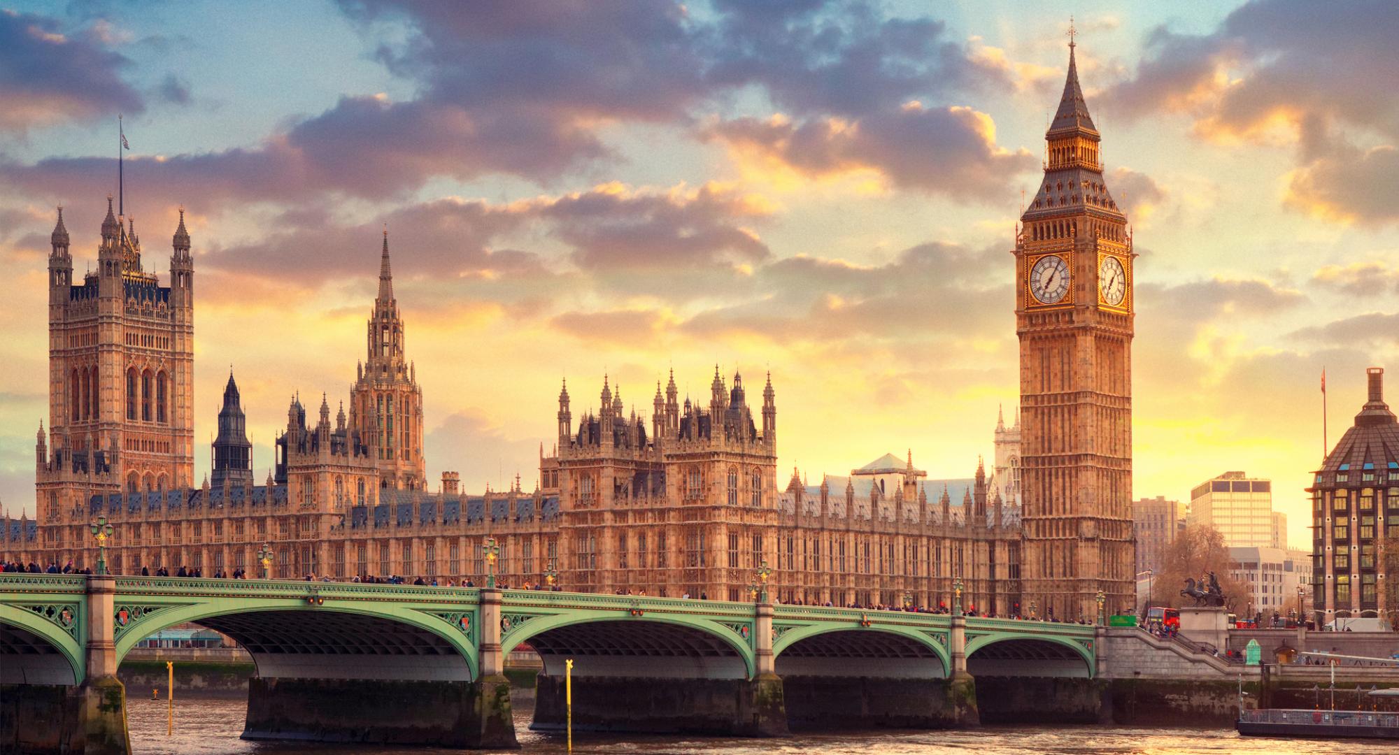 Parliament at sunset