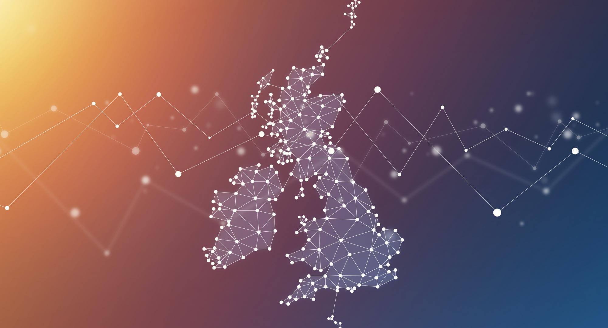 Graphical representation of the UK's network.