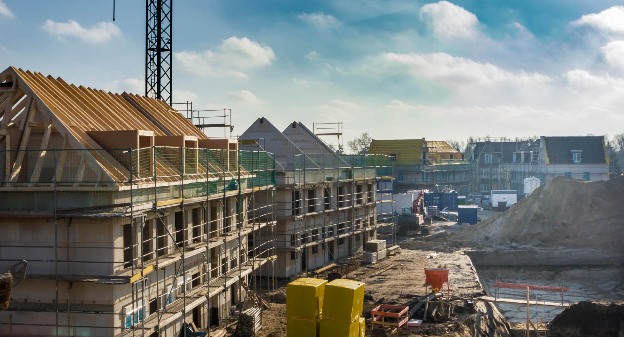 Houses under construction