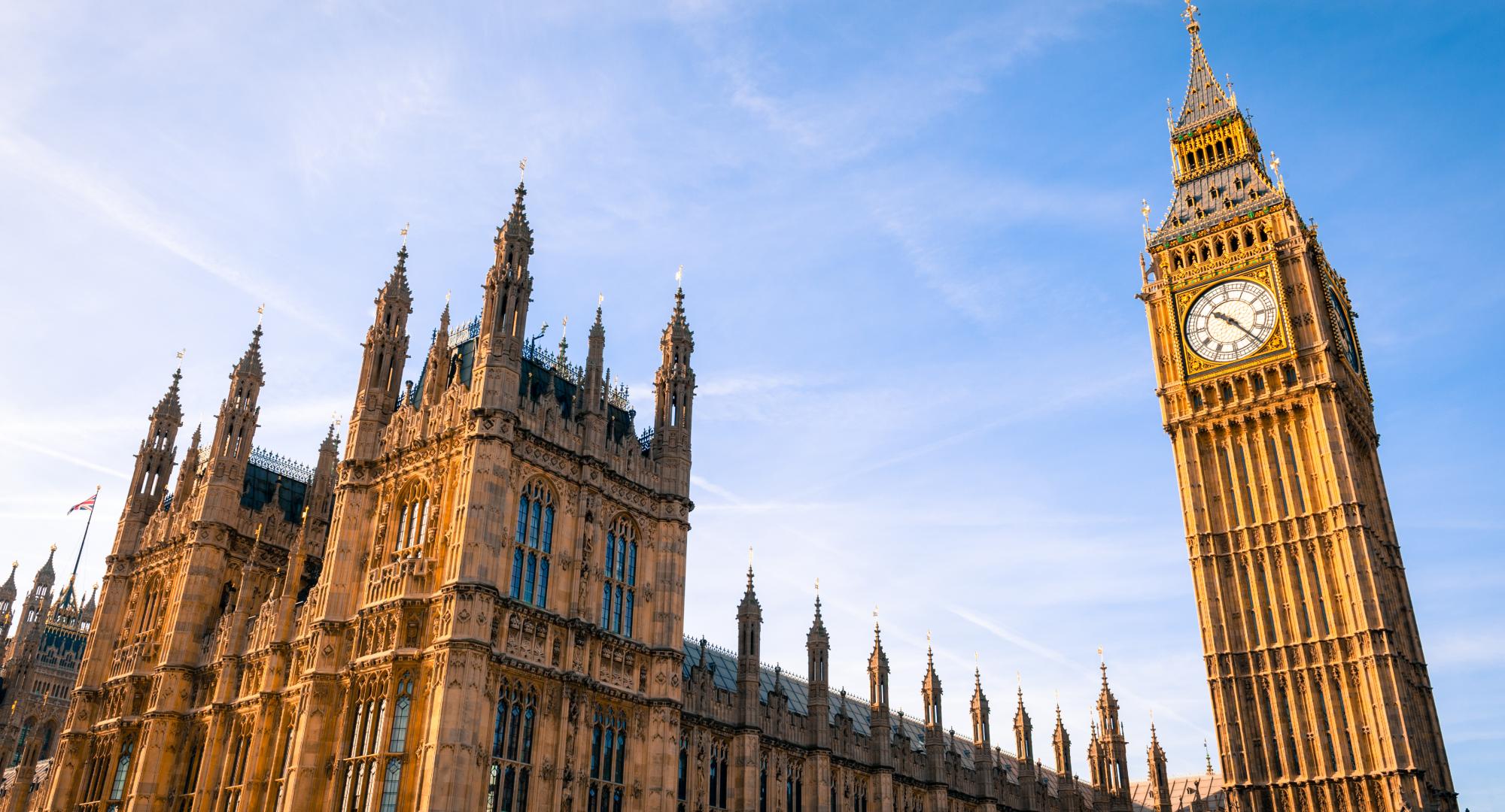 Parliament at an angle.