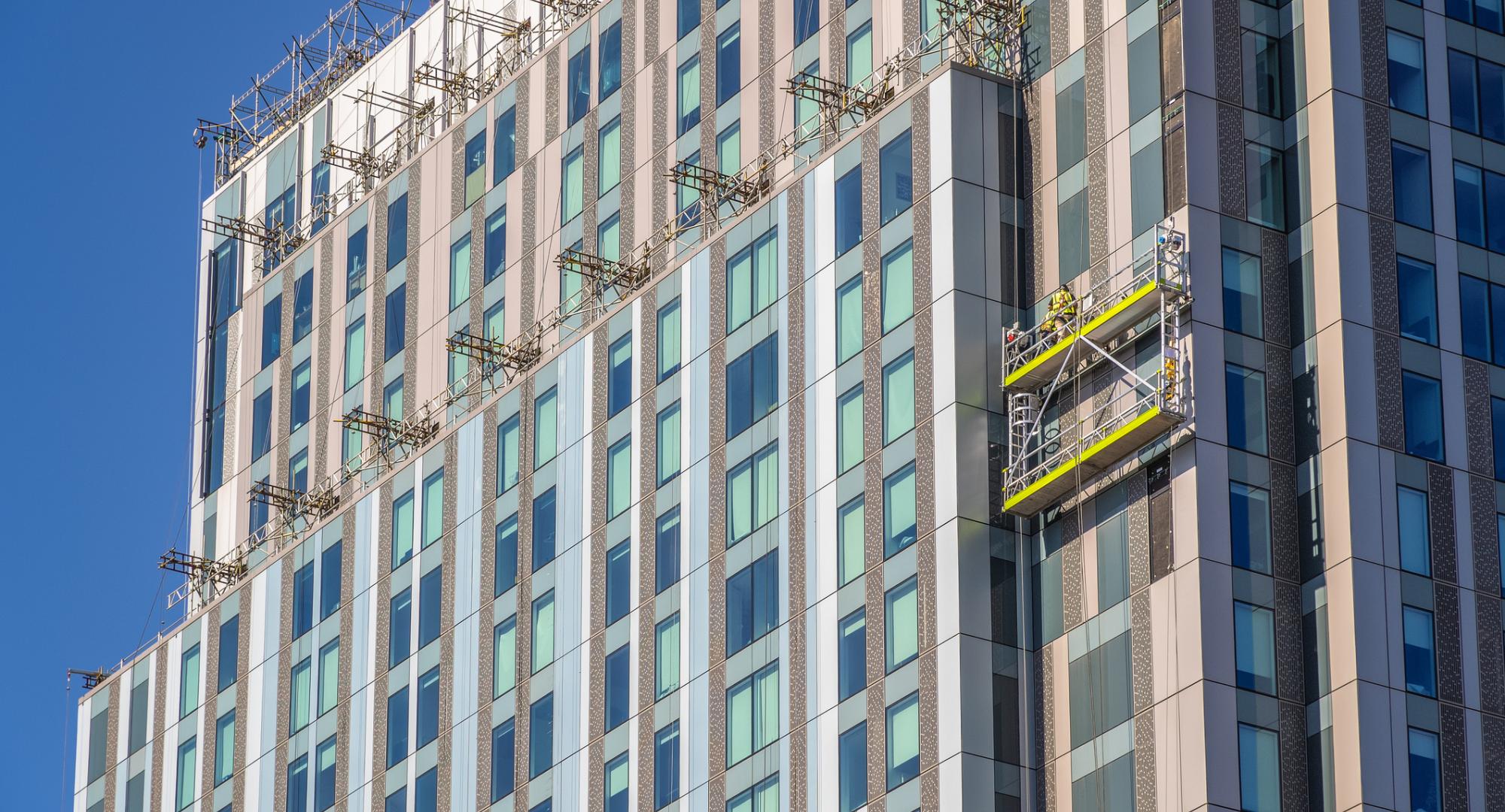 Cladding on building