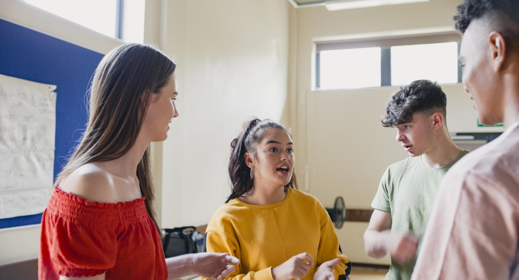 Young people speaking