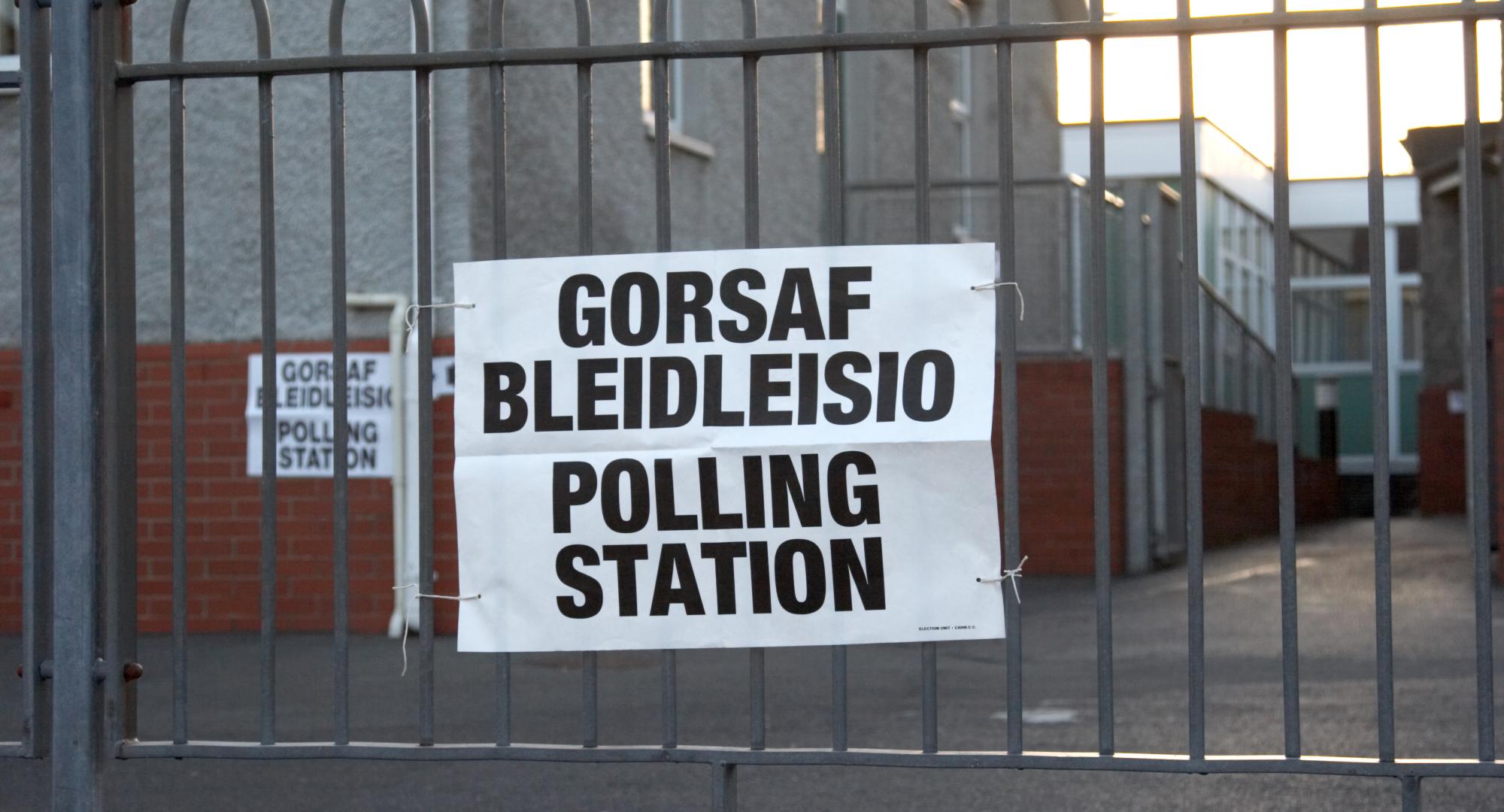 Welsh polling station