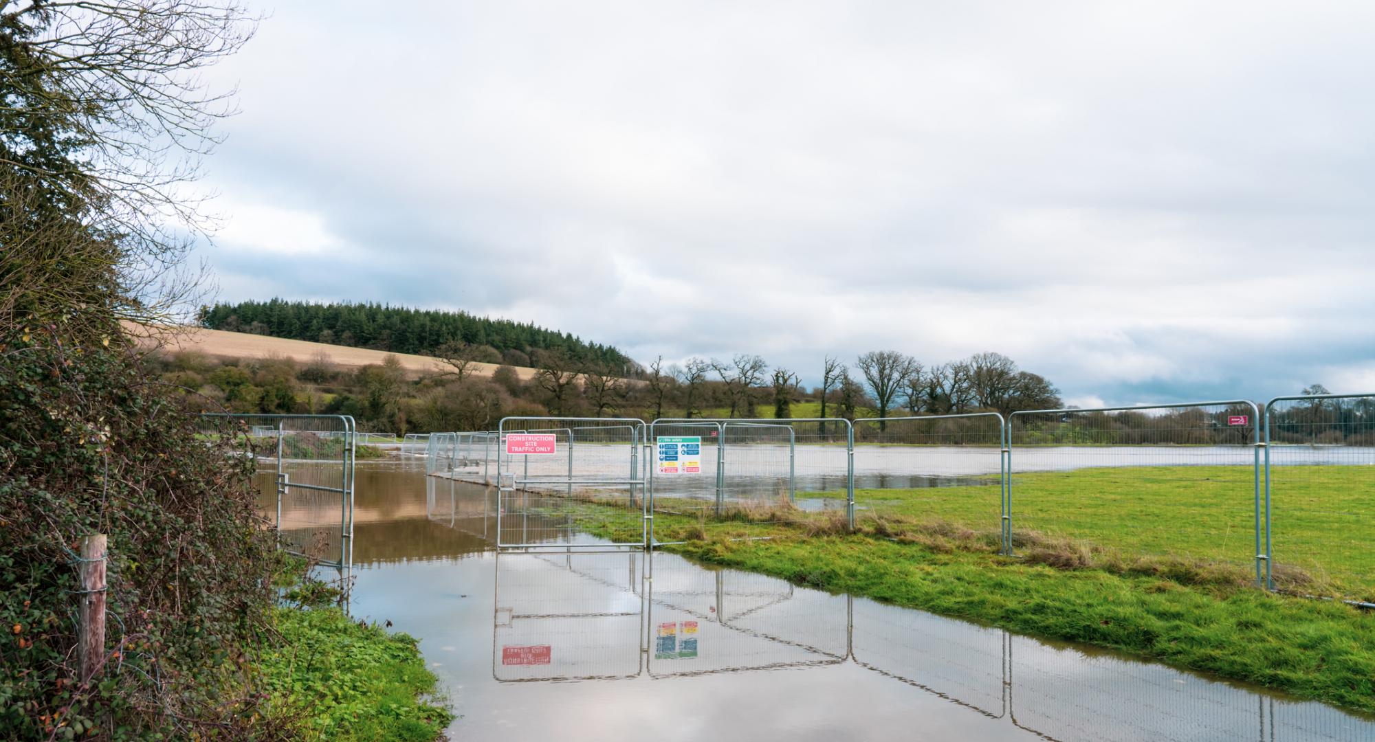 Flooding in the UK in green space