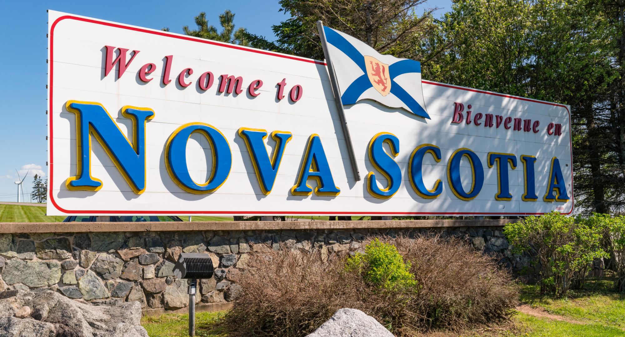 Nova Scotia welcome sign