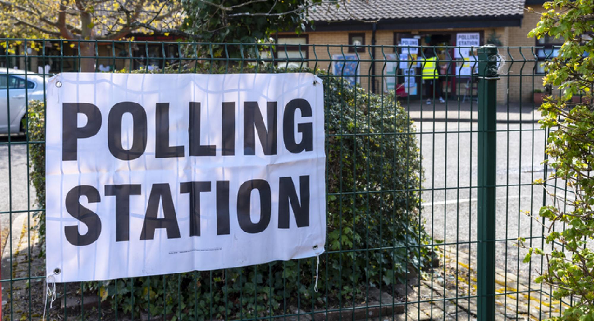 Polling Station sign