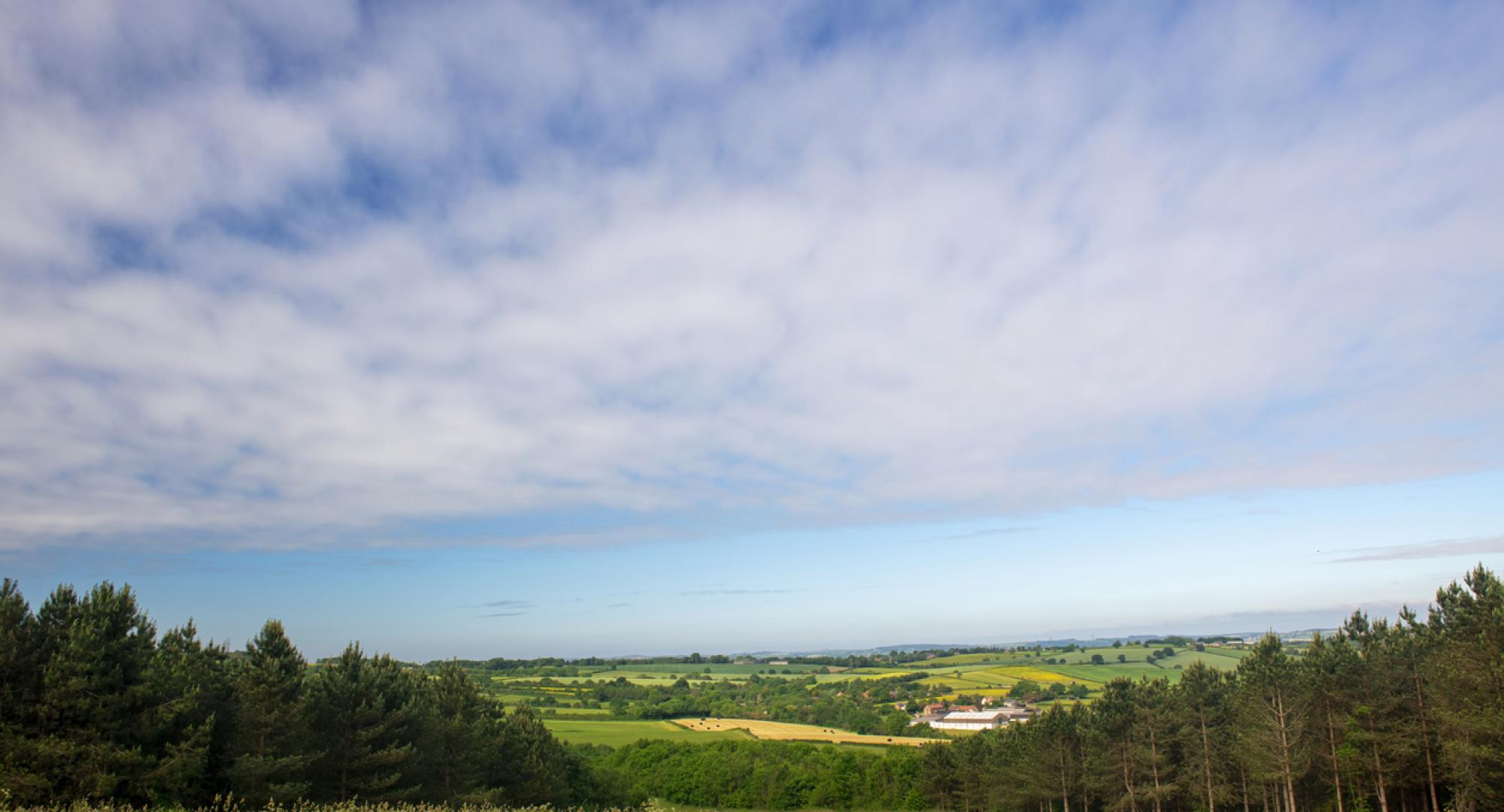 Panoramic view of Nottinghamshire countryside