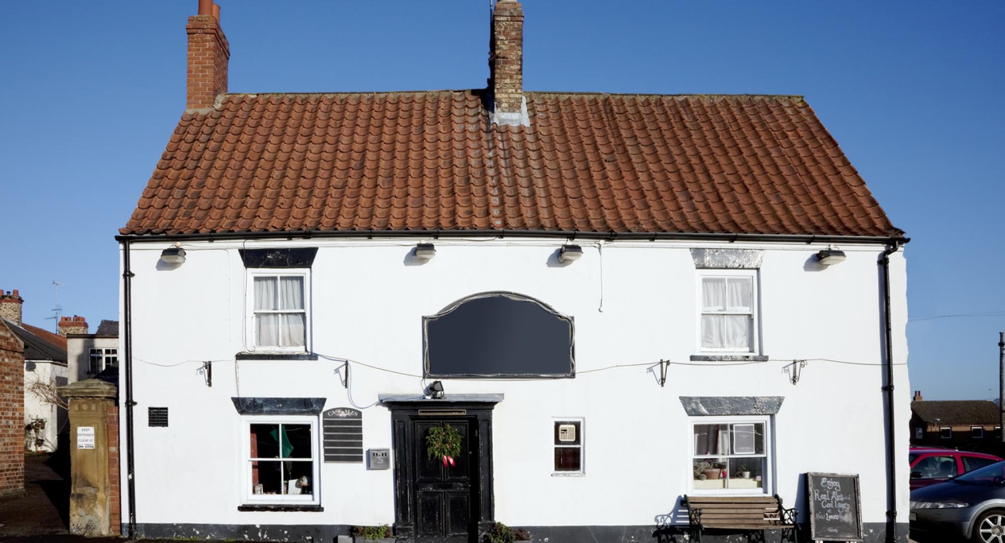 An old, run down pub in the UK