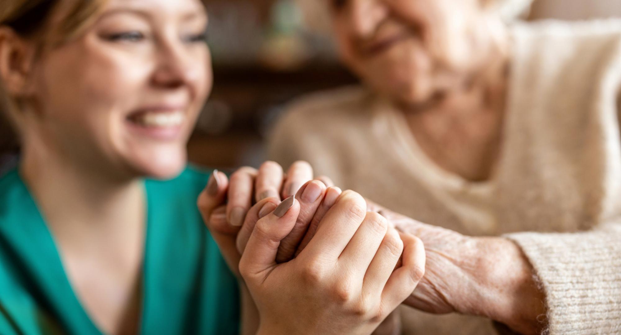 Old woman with nurse