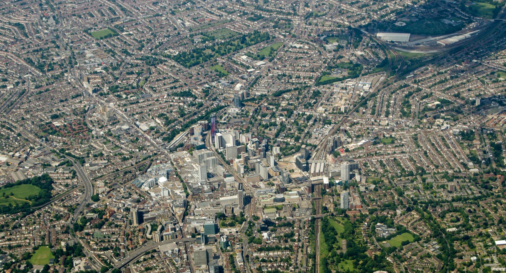 Aerial view of Croydon