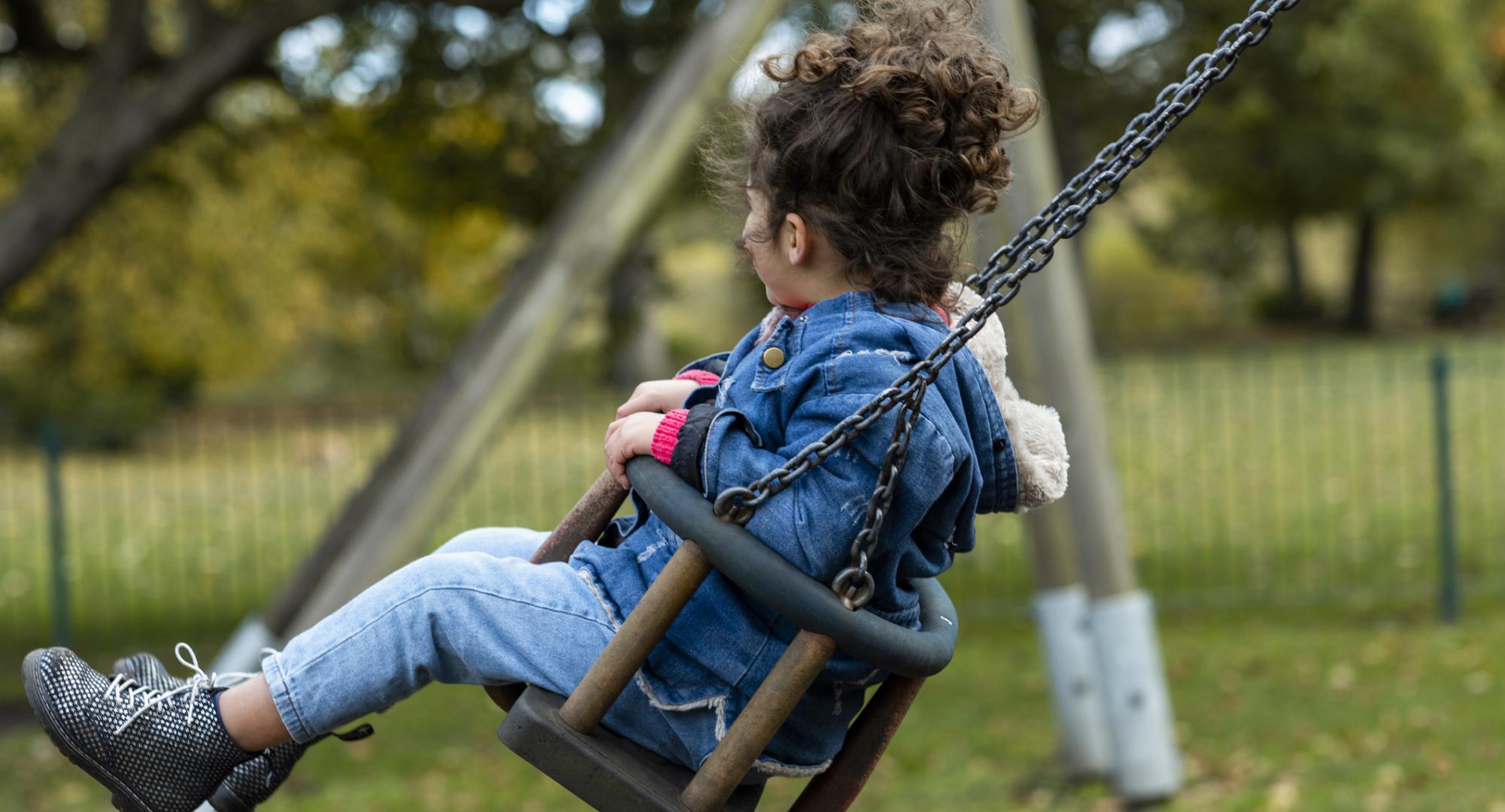 Child on a swing