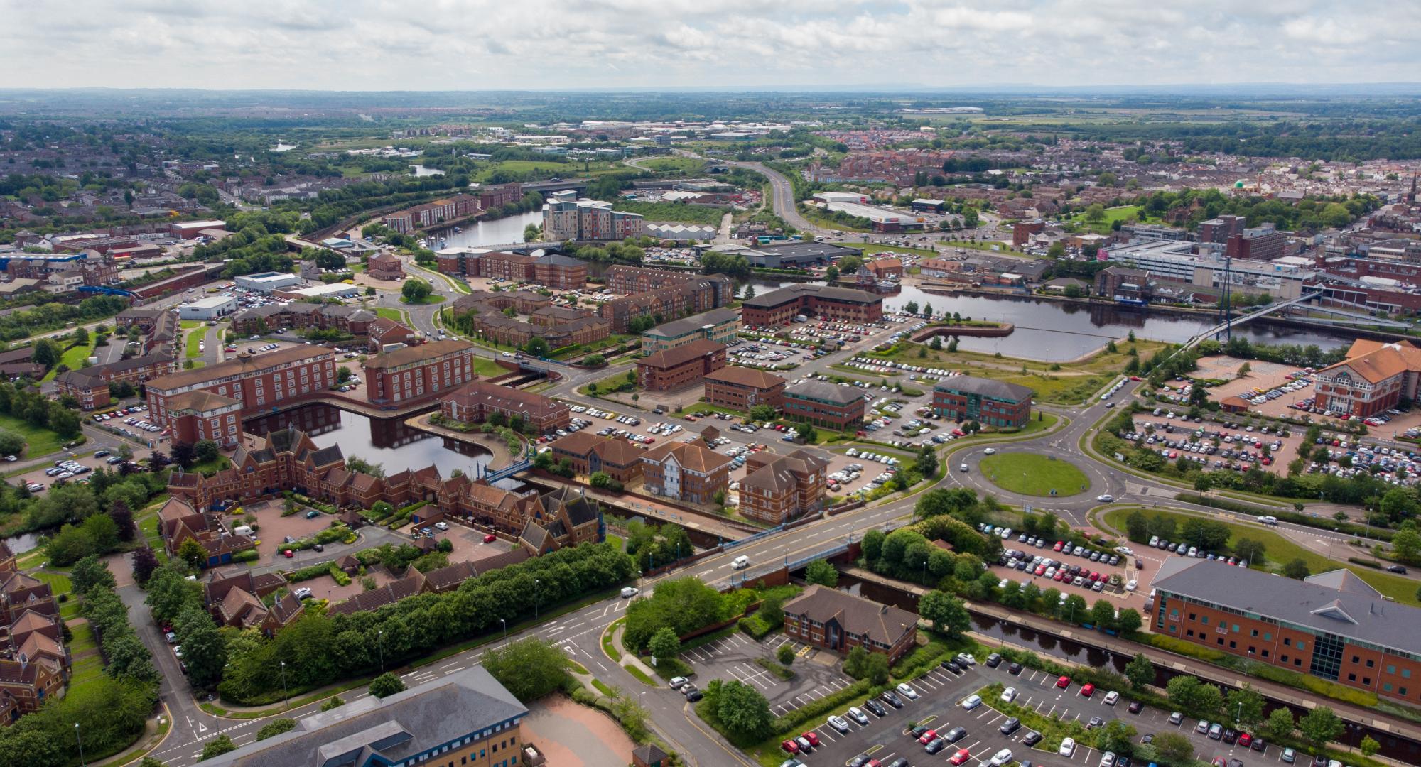 Aerial view of Middlesbrough