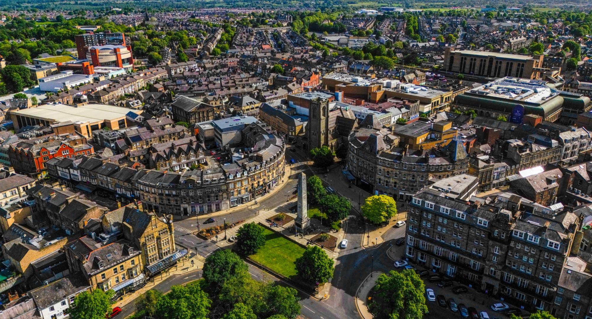 Harrogate centre in the summer