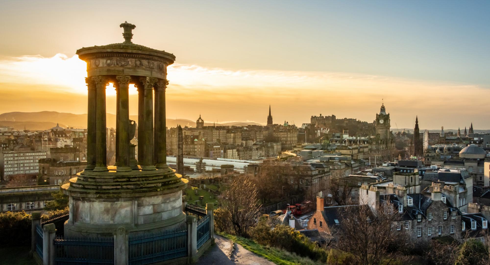 Sunset over Edinburgh