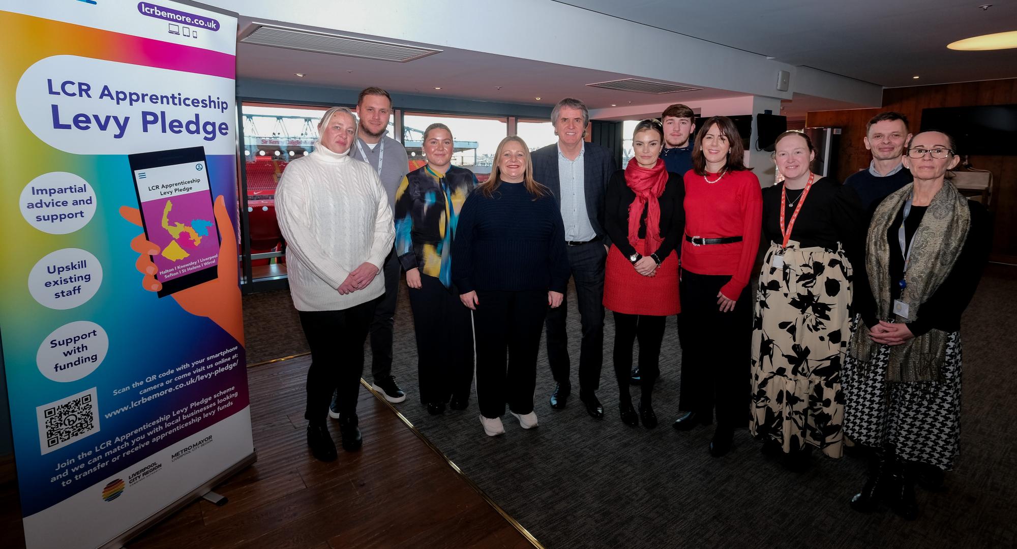 Apprentices with Mayor Steve Rotheram