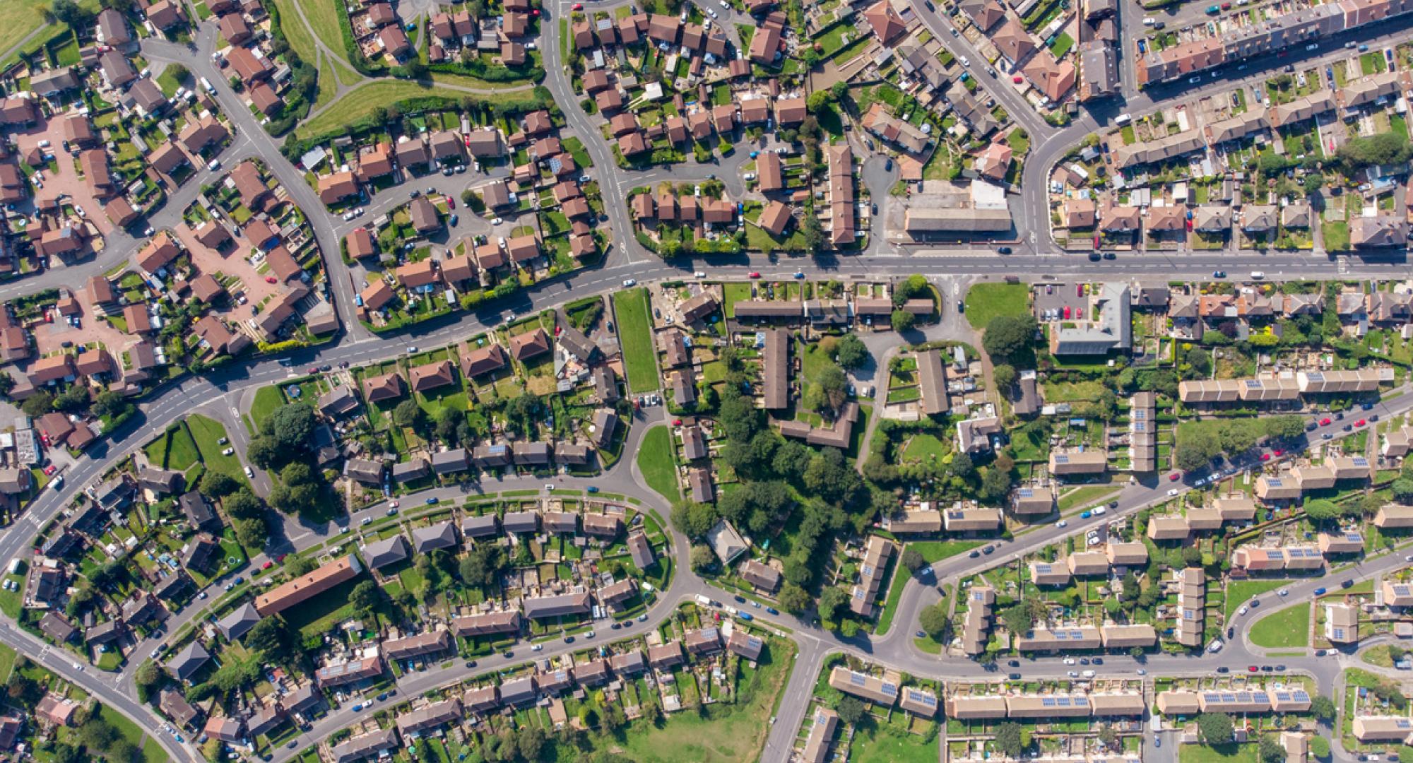 A town from the air 