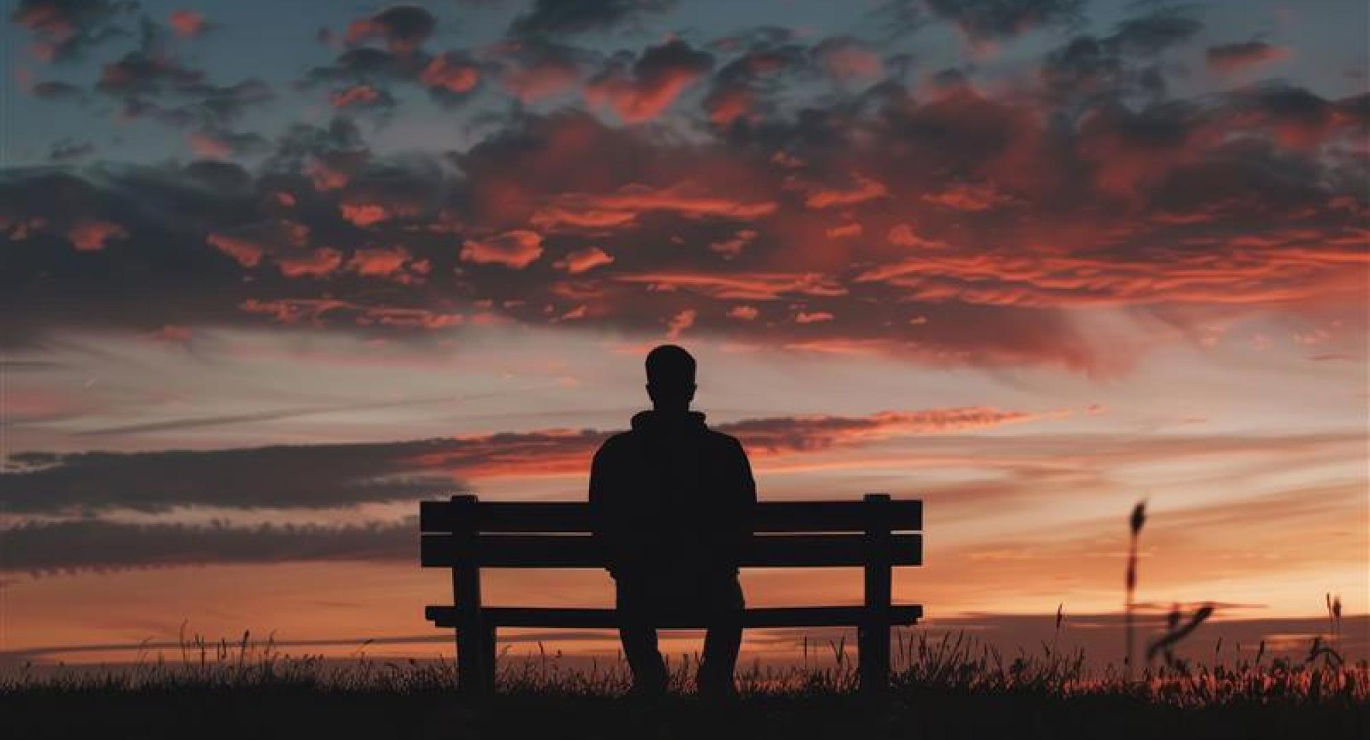 Man on a bench