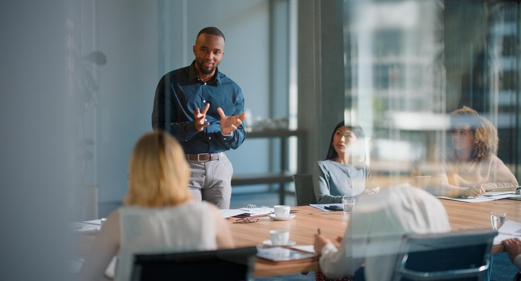 People working in an office