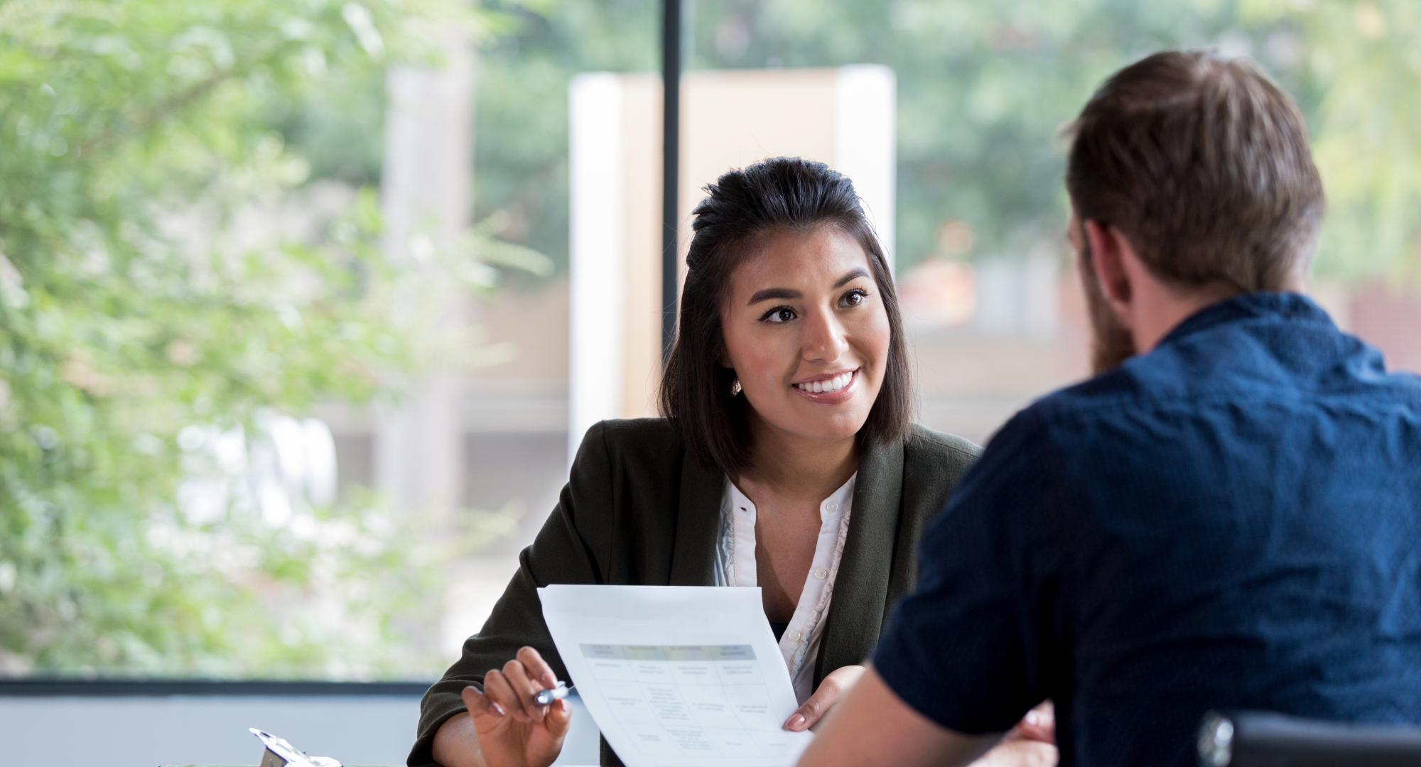 Person in job interview