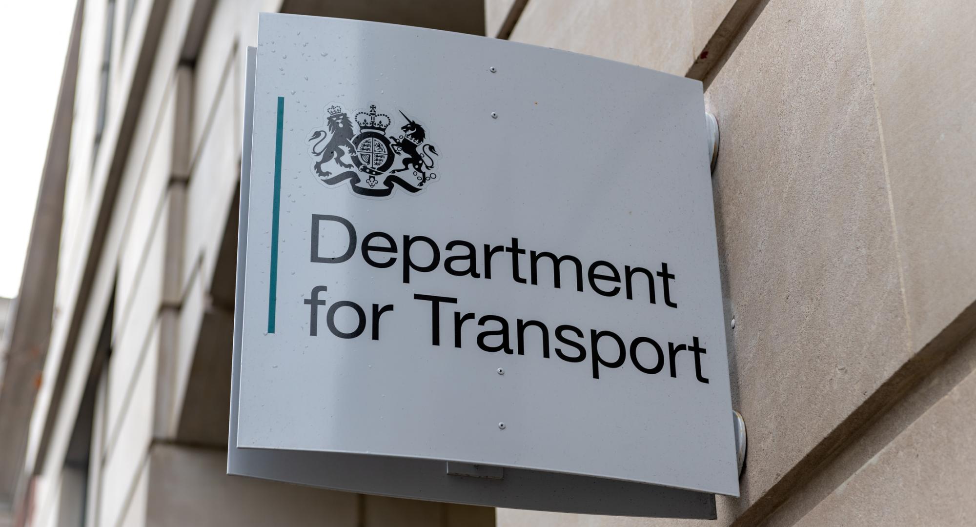 Department for Transport sign