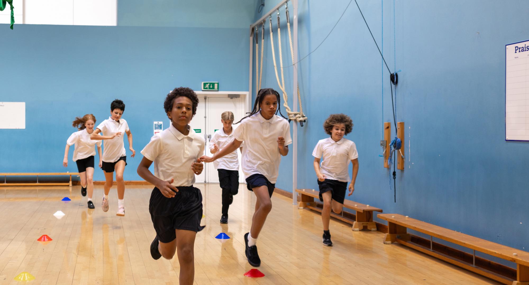 Children doing PE