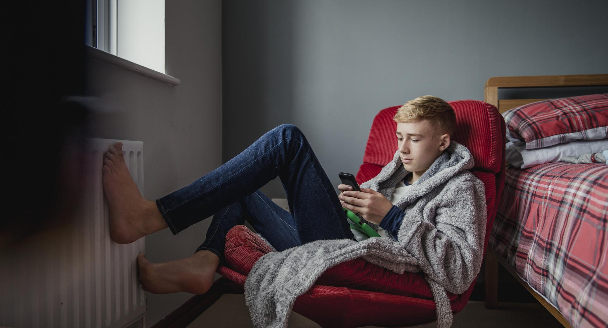 Teenager at home