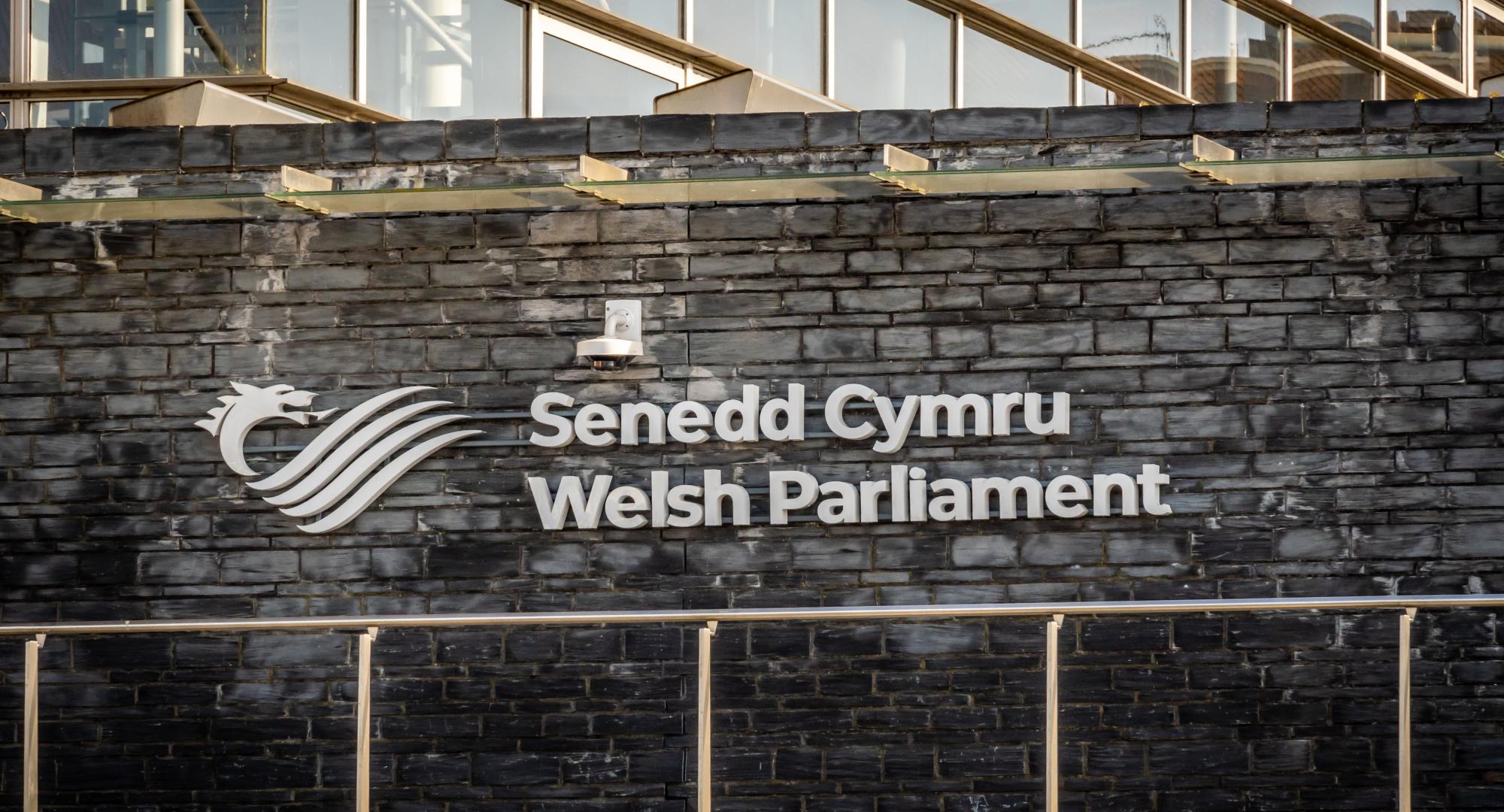 Welsh Parliament sign