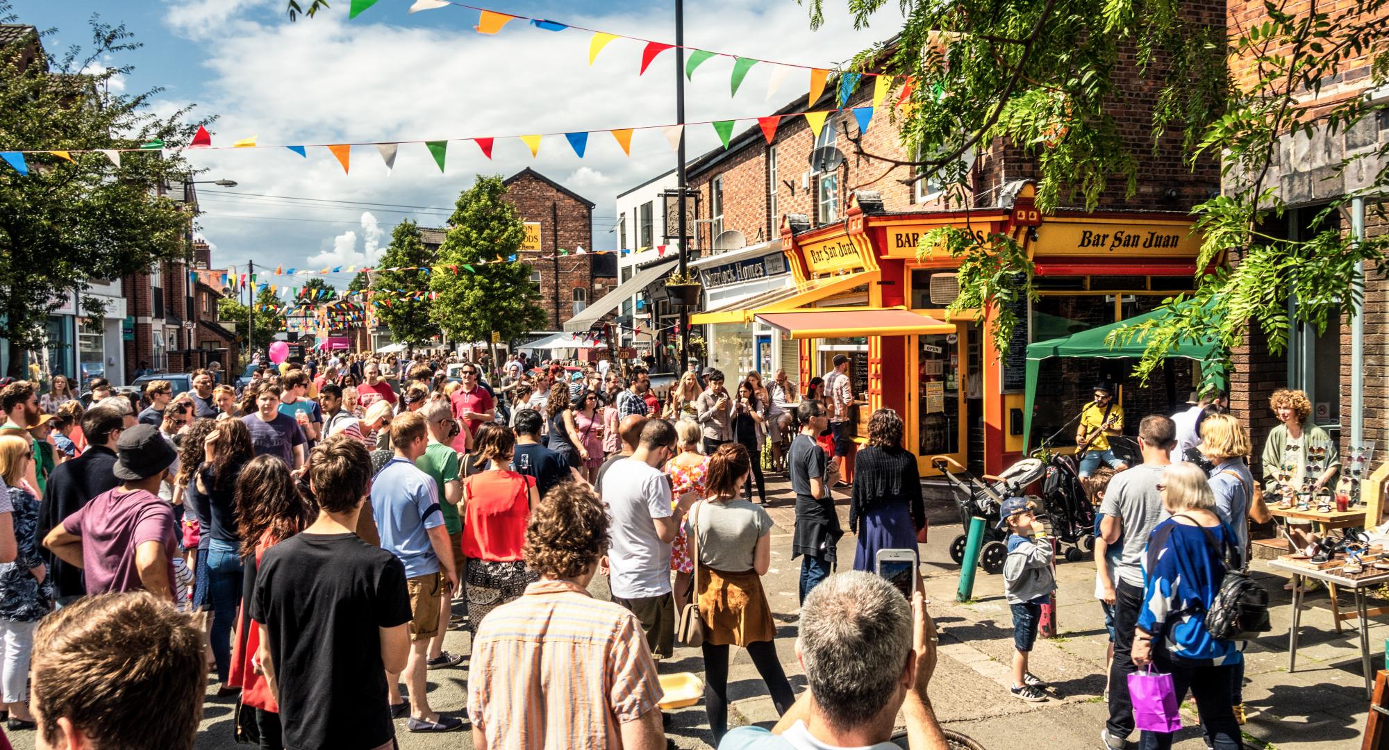 Manchester street gathering