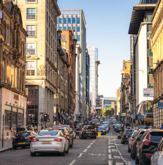 Glasgow city centre in daytime