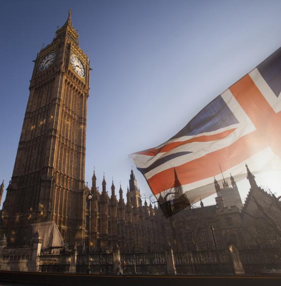 UK flag and Big Ben